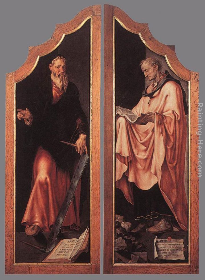 Triptych of the Entombment (closed) painting - Maerten van Heemskerck Triptych of the Entombment (closed) art painting